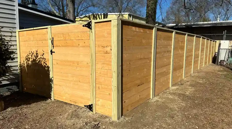 Hand-Crafted Horizontal Cap and Trim Privacy Wood Fence Statesville