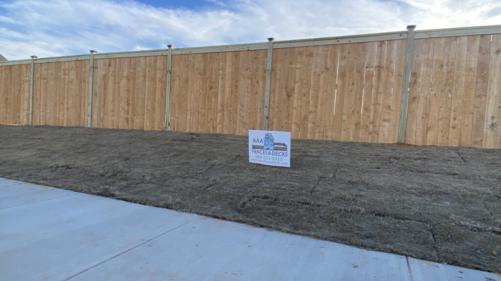 Wooden Cap and Trim Fence Installed By AAA Fence Company in Raleigh NC