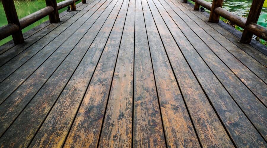 close up bridge made with planks