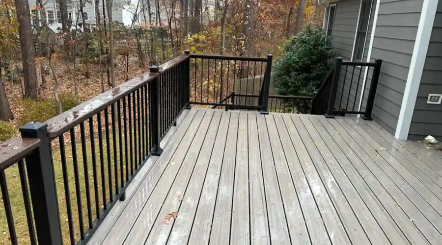 Composite decks in North Carolina typically cost more upfront than wood decks