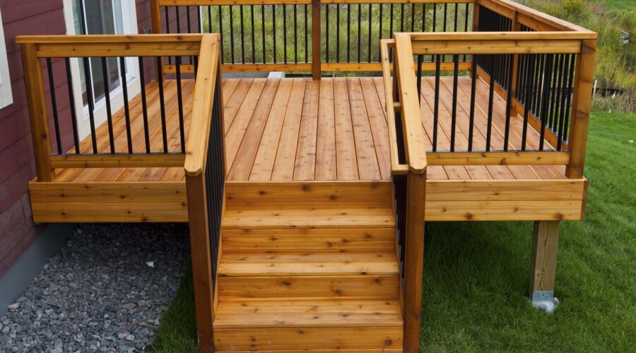 Small Backyard Deck Brown