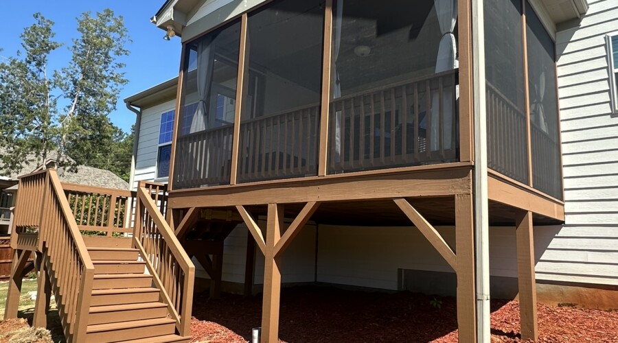 Project Planning and Design Screen Porch Restoration and Refinishing Success in North Ridge Estates, North Carolina
