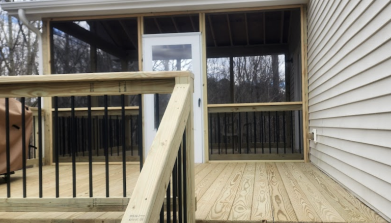 Screened Porch and Deck by AAA fence Deck 2