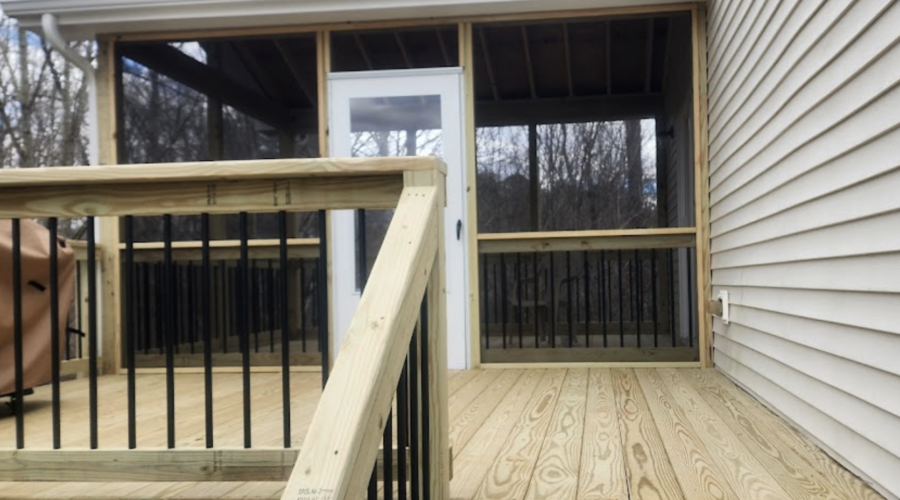 Screened Porch and Deck by AAA fence Deck 2