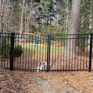 5-Foot High Black Ornamental Aluminum Fence Raleigh