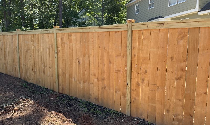 Cap and Trim Wood Fence