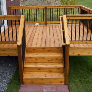 Small Backyard Deck Brown