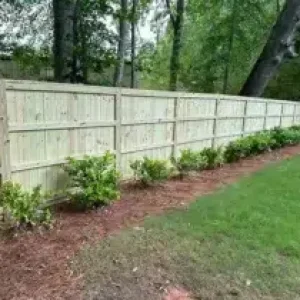 Board-on-Board Flat-Top Privacy wood Fence Raleigh
