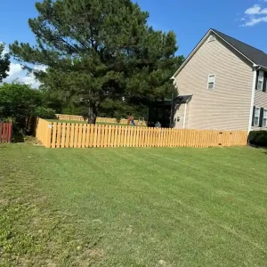Traditional Dog-Ear Picket Wood Fence Raleigh